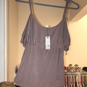 garage ruffle tank top